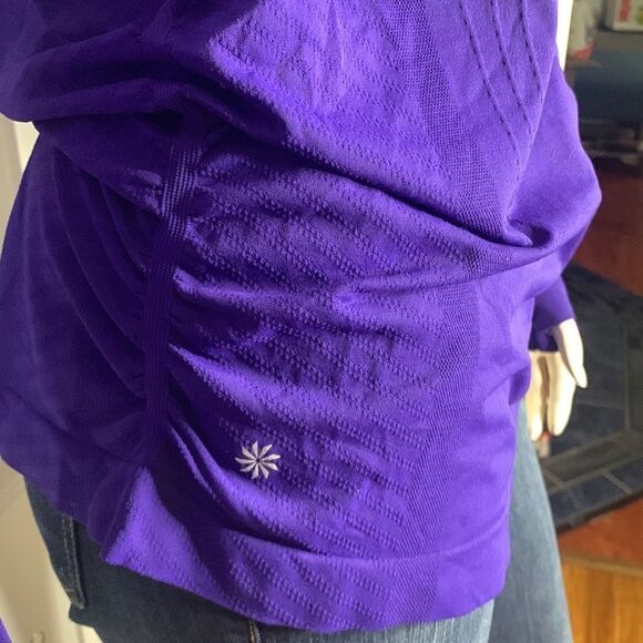 Athleta Purple 1/4 Zip Running Pullover Shirt Size Large - Picture 5 of 11
